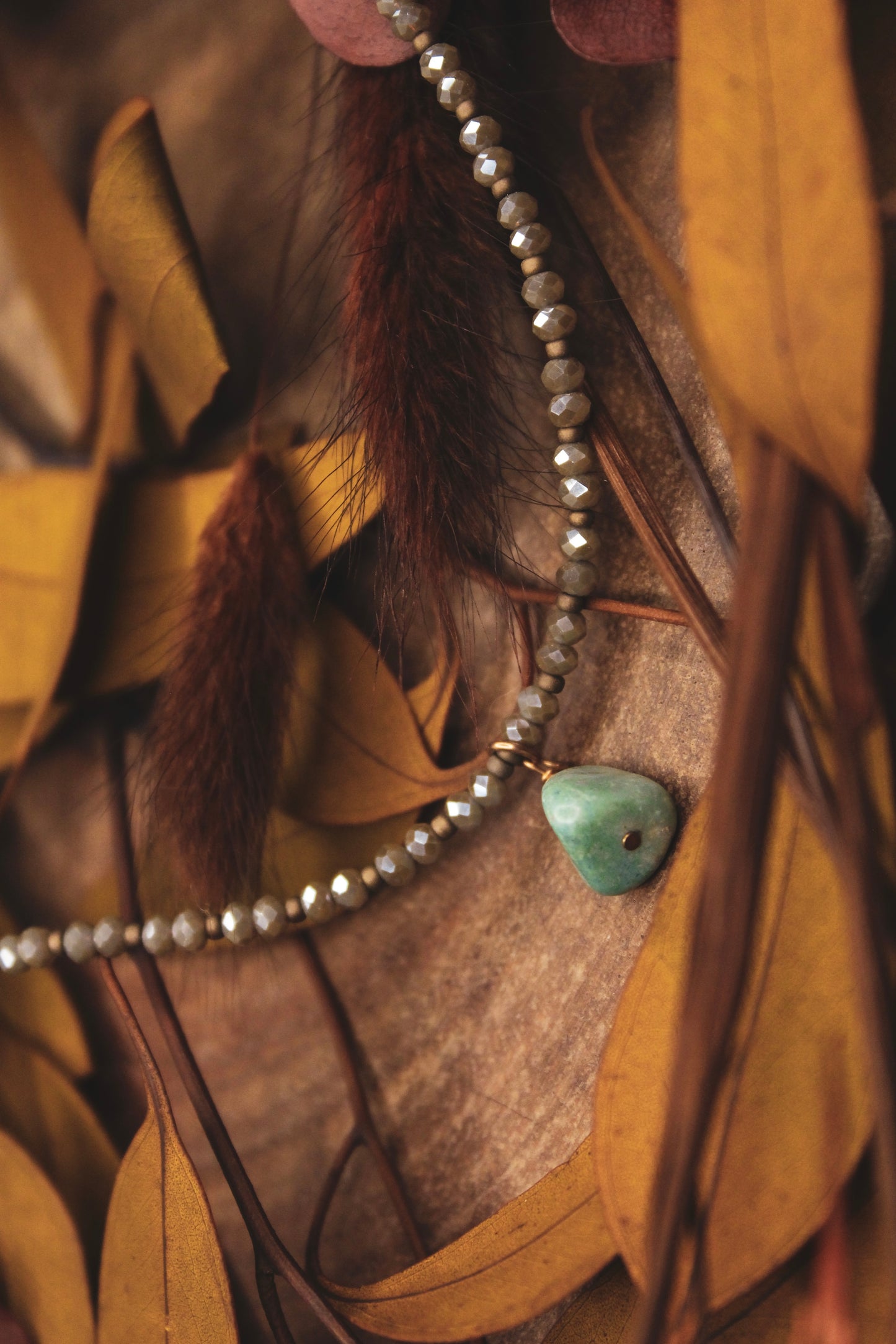 Crystal w/ Turquoise Drop