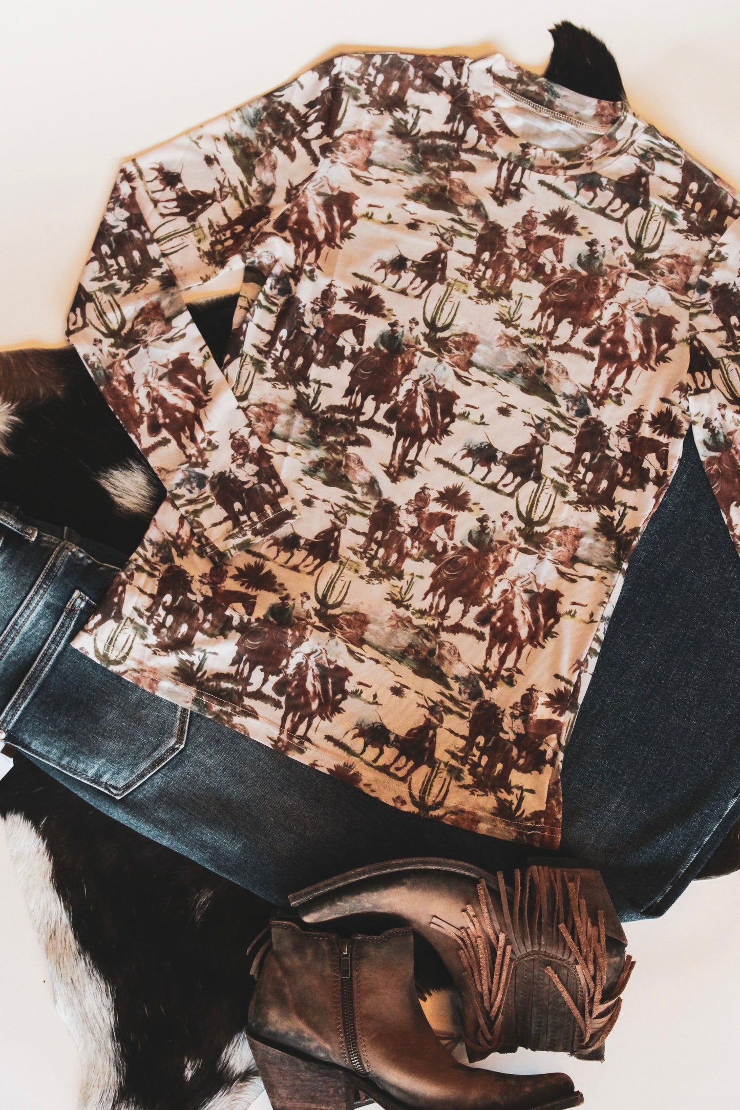 Cowboy Way Mesh Top