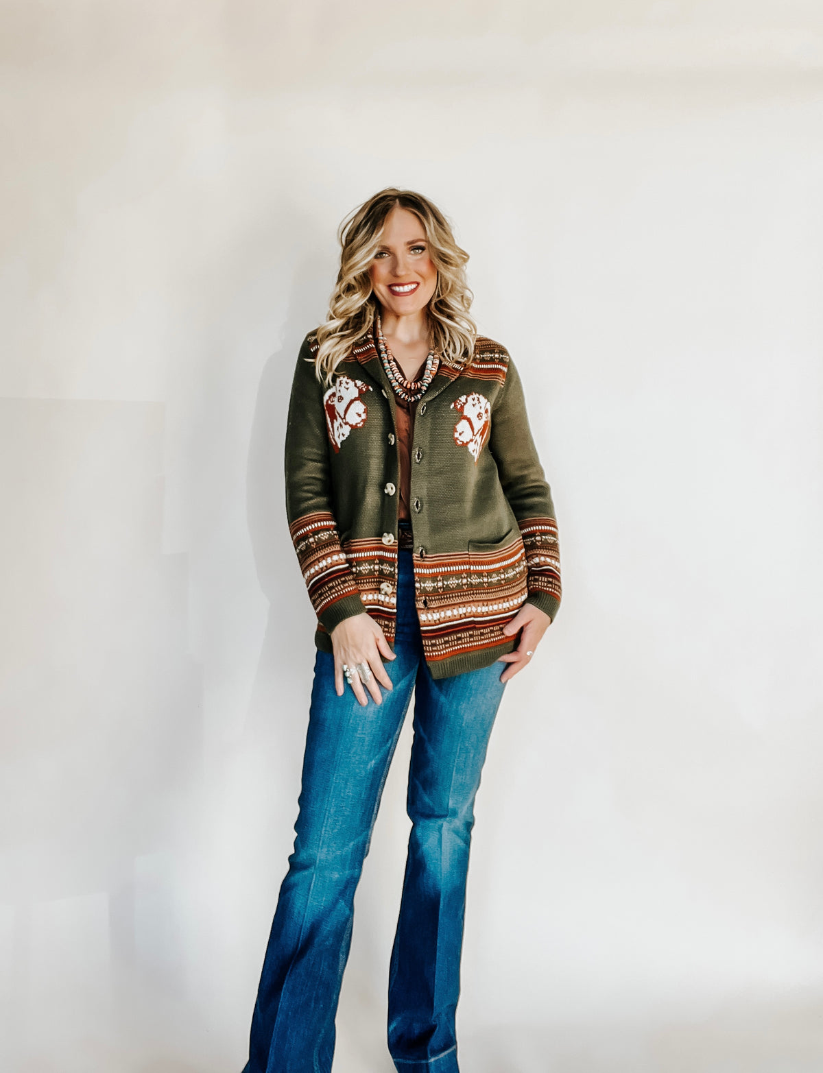 The Hereford Cardigan - Olive