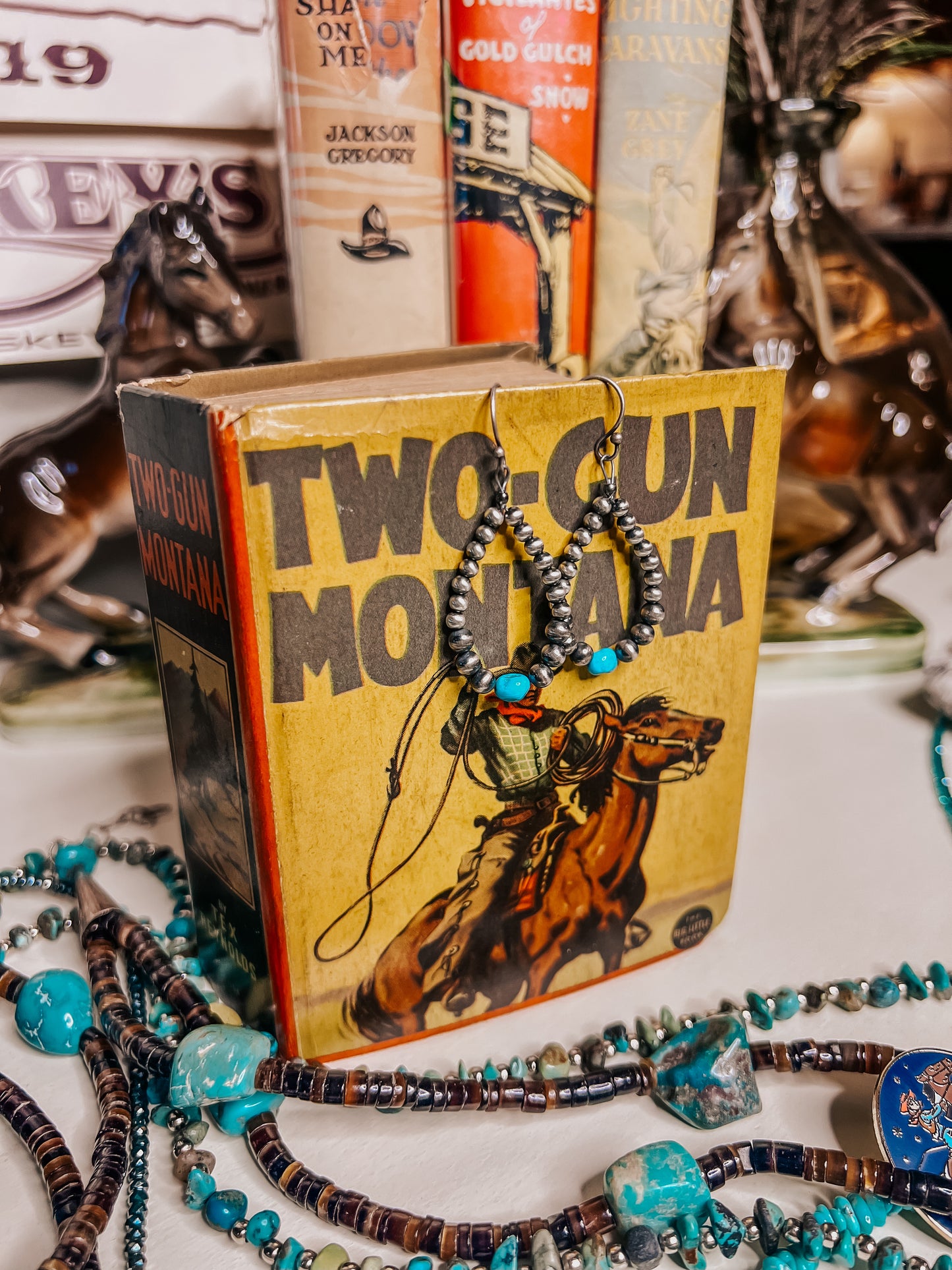 Navajo Pearl Teardrop Earring
