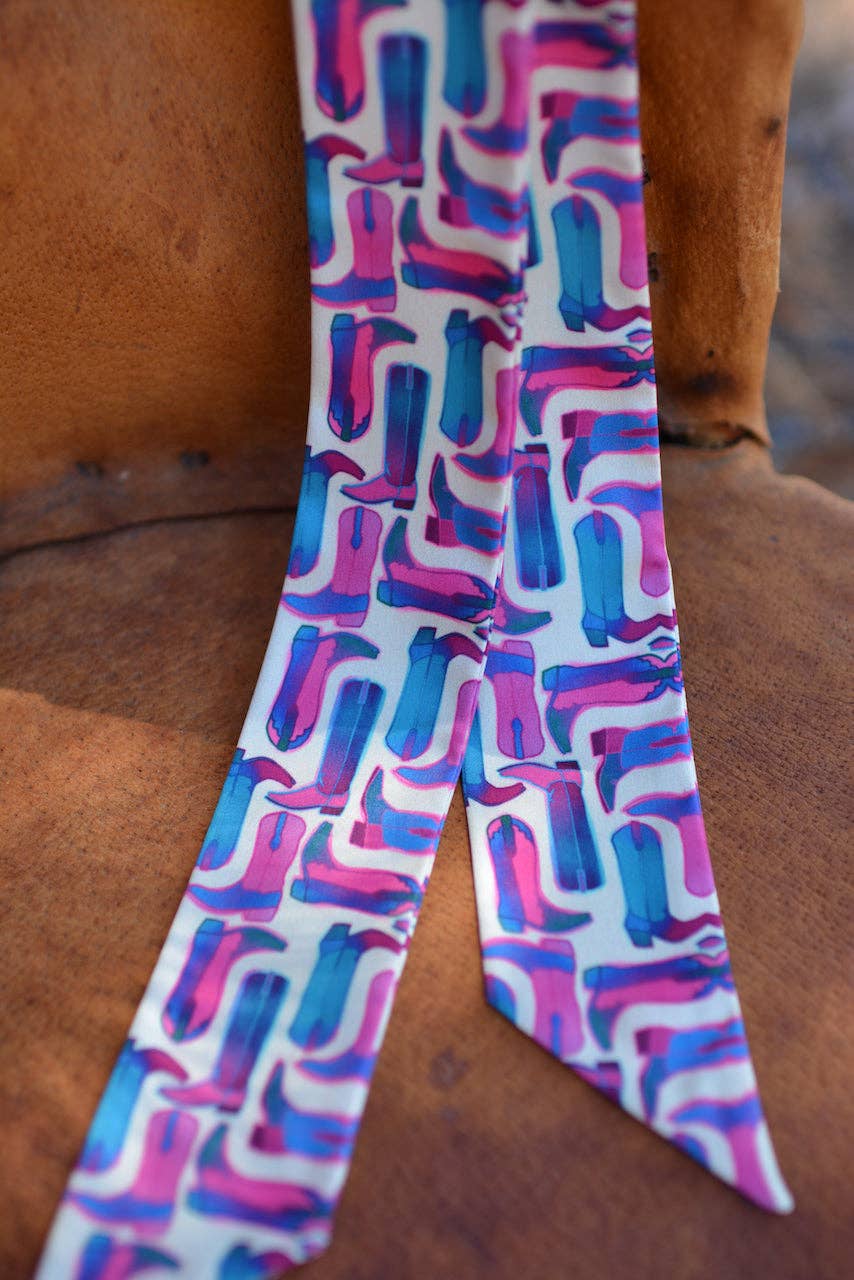 Cotton Candy Cowgirl Silk Twilly