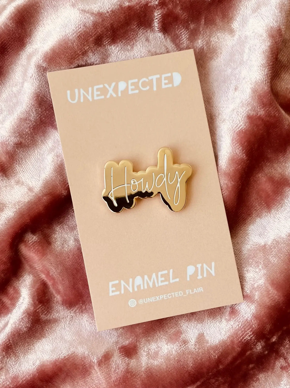Gold Howdy Enamel Pin