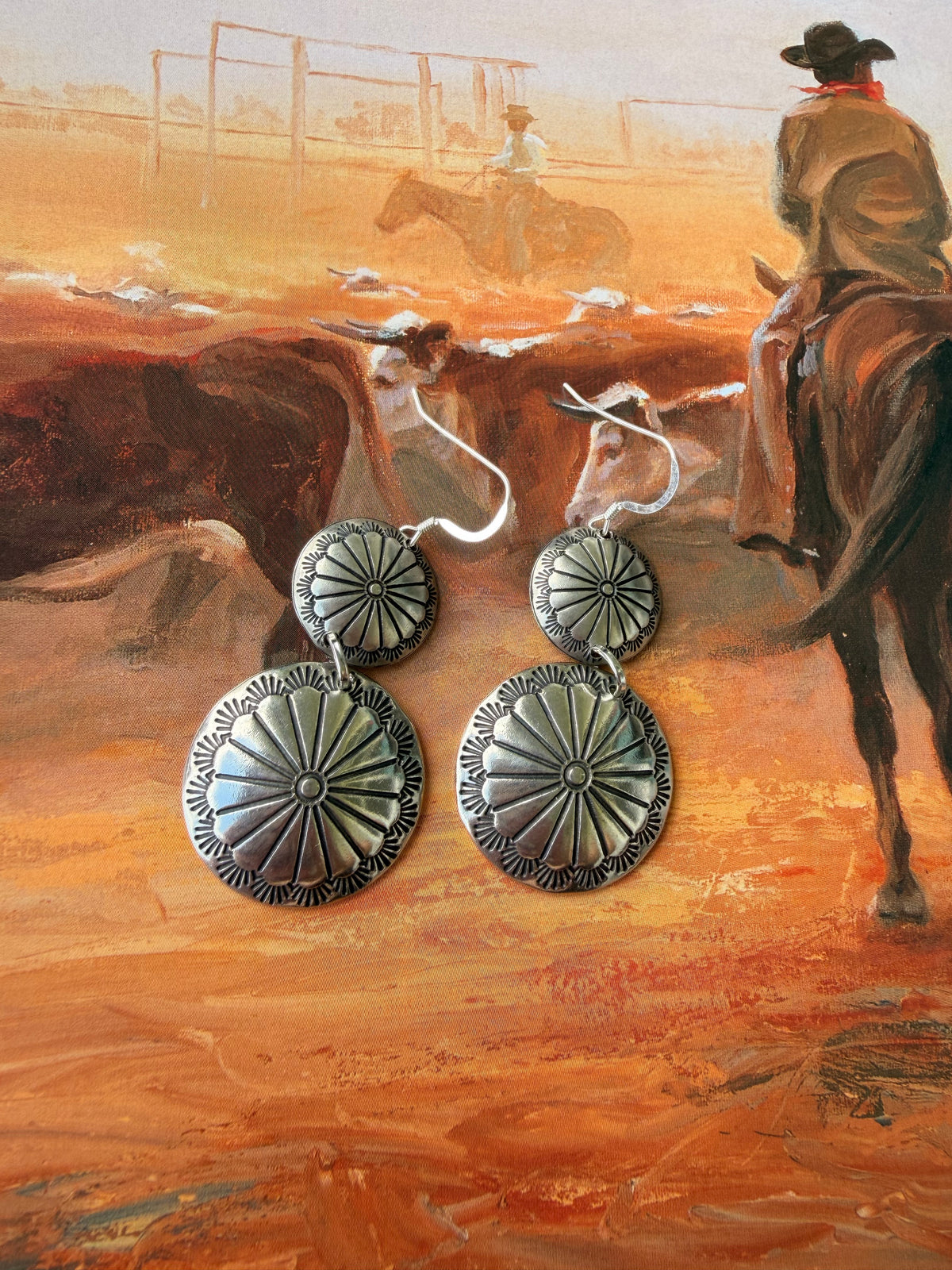 Double Concho Earrings