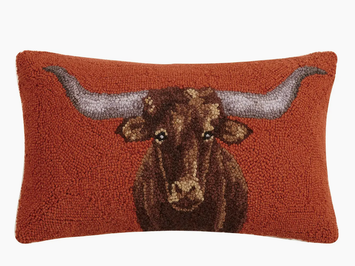 Rustic Longhorn Pillow