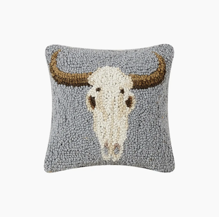 Cow Skull Pillow